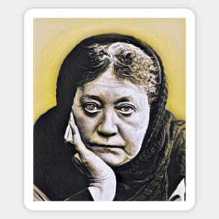 Helena Blavatsky Yellow Portrait | Helena Blavatsky Artwork 9 Sticker